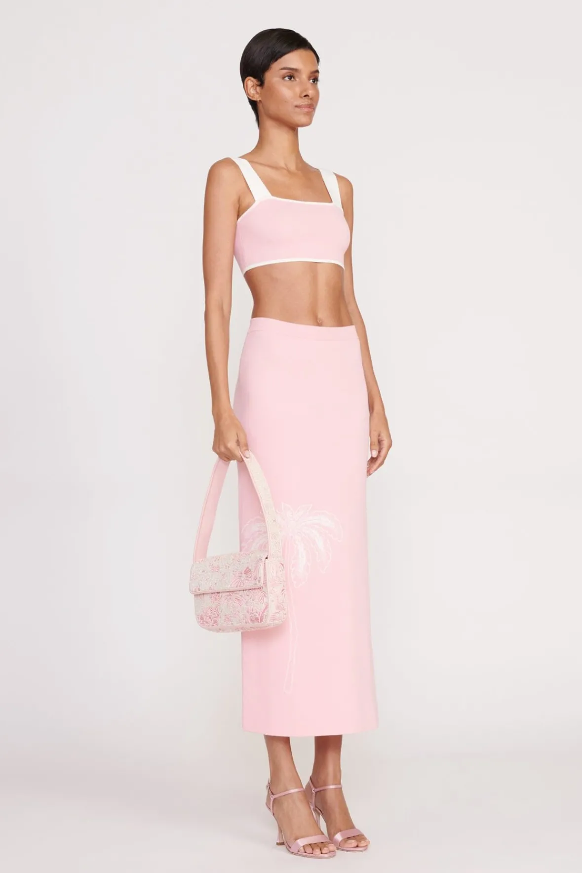 Best Sellers|Tops<STAUD ZOLA TOP IVORY CHERRY BLOSSOM TOILE IVORYCHERRYBLOSSOMTOILE