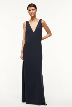 Dresses<STAUD ZORA DRESS   NAVY